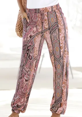 Buffalo Strandhose in rosa-bedruckt