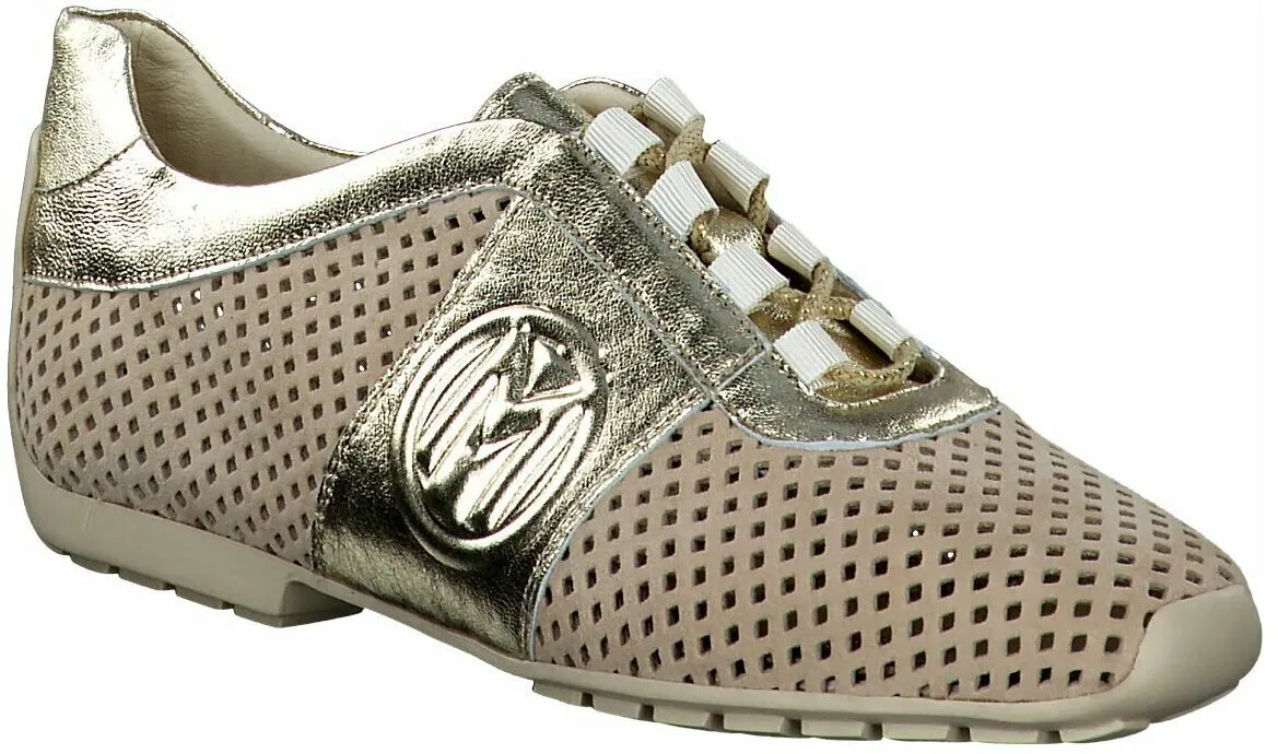 Damen-Schnürschuhe aus Leder 101901952072 (Gold)