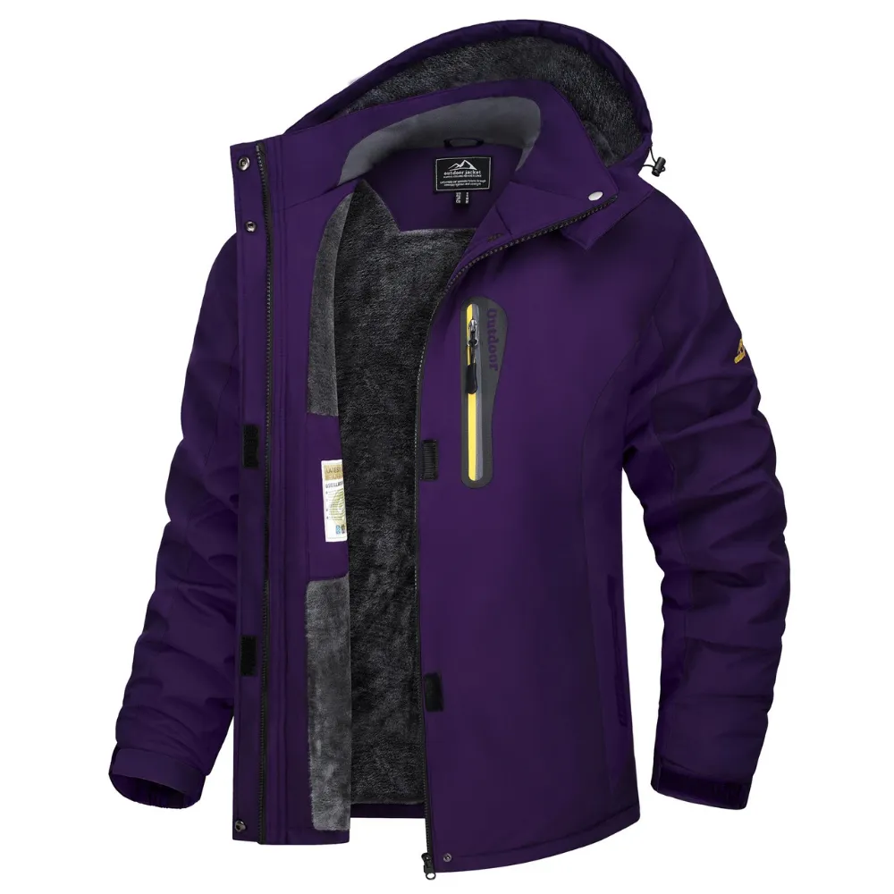 Frostia - Wasserdichter Wintermantel Damen - Funktionale Jacke mit Kapuze und Taschen