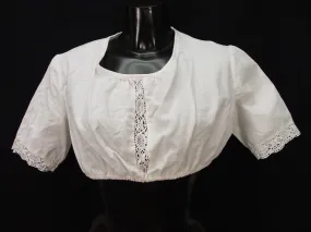 Gr.40 Dirndlbluse Bluse für Dirndl mit rundem Ausschnitt Trachtenbluse B4695