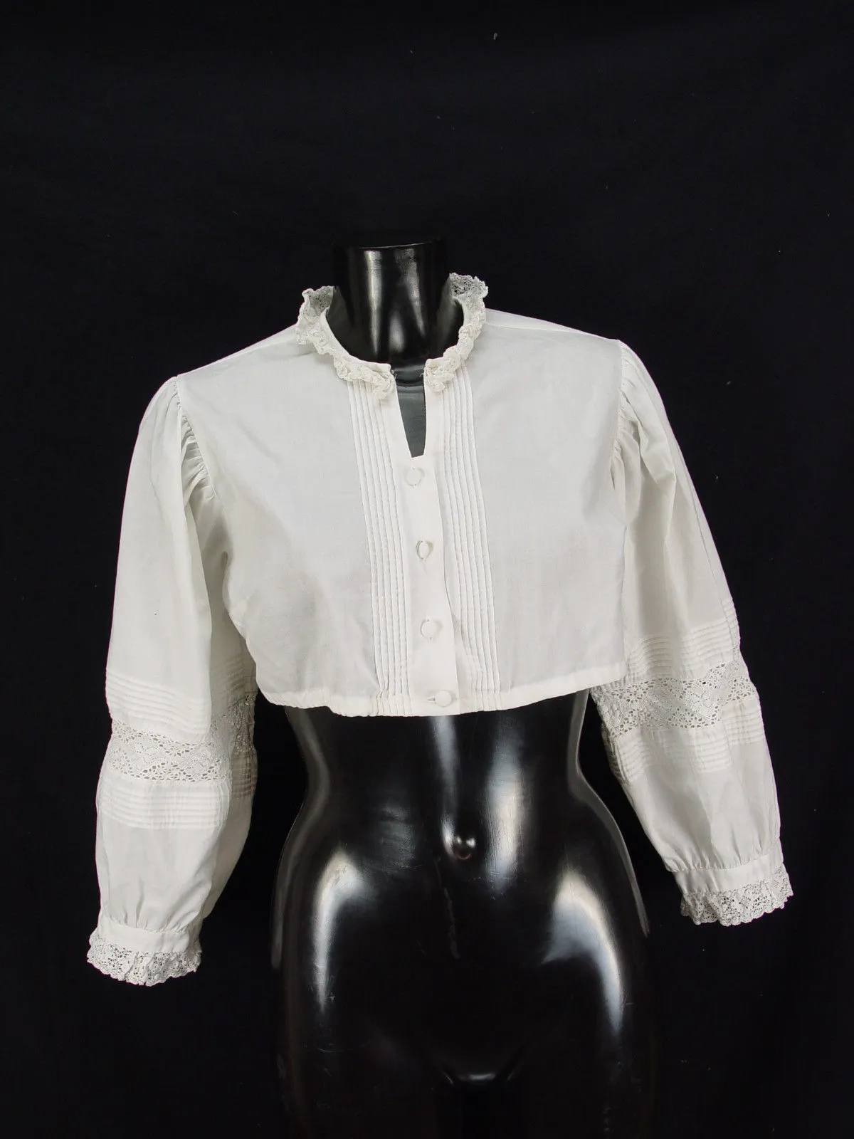 Gr40 Dirndlbluse mit Spitzenkragen  Bluse für Dirndl Trachtenbluse B3040