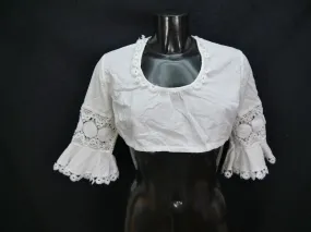 Gr.40 Dirndlbluse süße Bluse für Dirndl Kuhnen mit Spitzen Trachtenbluse B8617