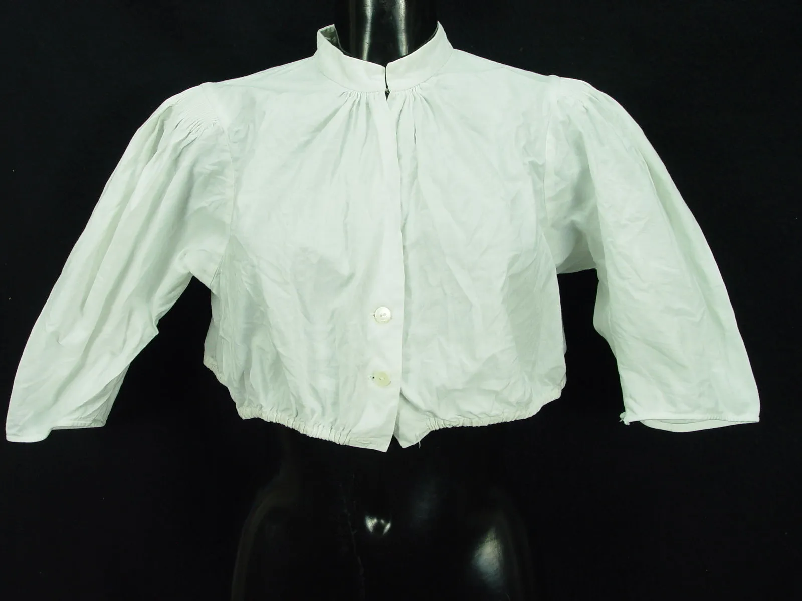 Gr.44 Dirndlbluse Bluse für Dirndl mit Stehkragen  Trachtenbluse B4473