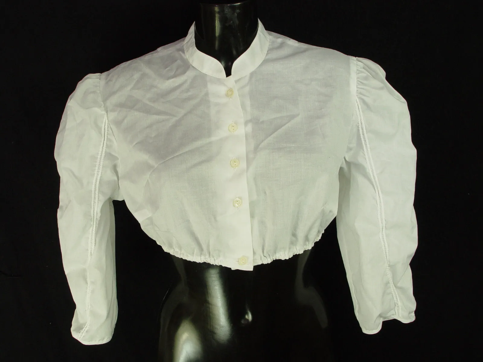 Gr.46 Dirndlbluse mit Stehkragen  Bluse für Dirndl Trachtenbluse B2213