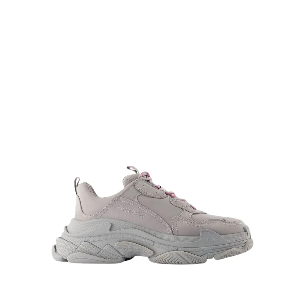 Graue Triple S Sneakers Synthetische Schuhe