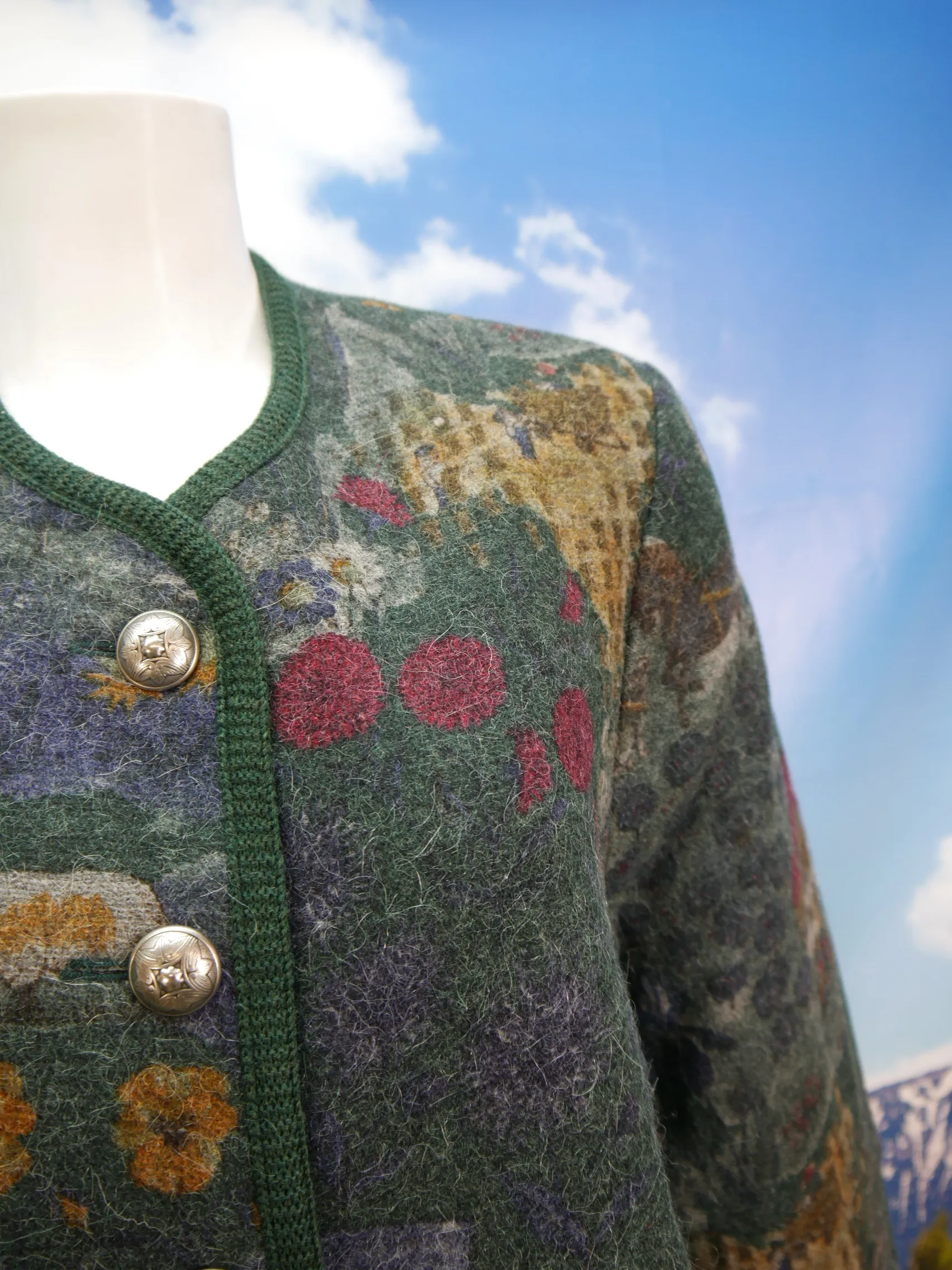 Hammerschmid neuwertig Walker mit herrlichem Motiv Trachtenjacke Jacke Gr.40