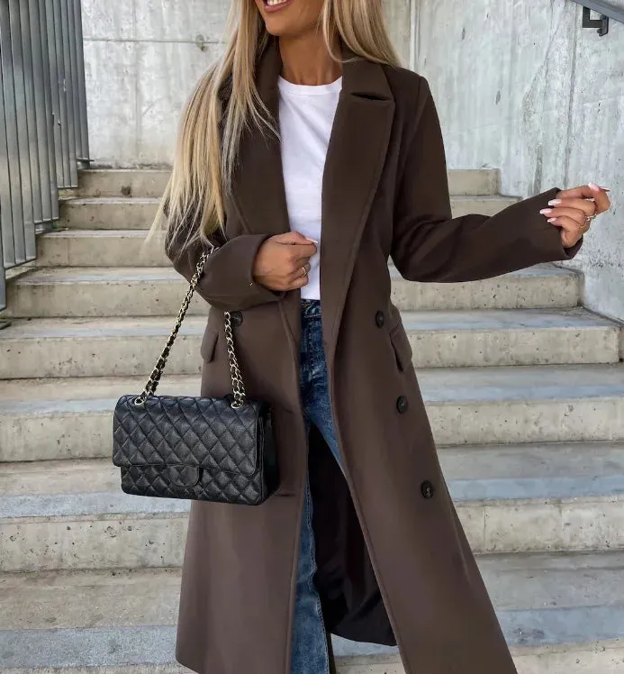 Heidi-Mode | Eleganter Gesteppter Wintermantel mit Gürtel