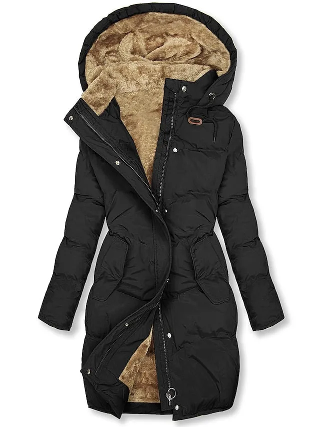 Heidi-Mode | Mantel mit Shearling-Futter in Übergröße
