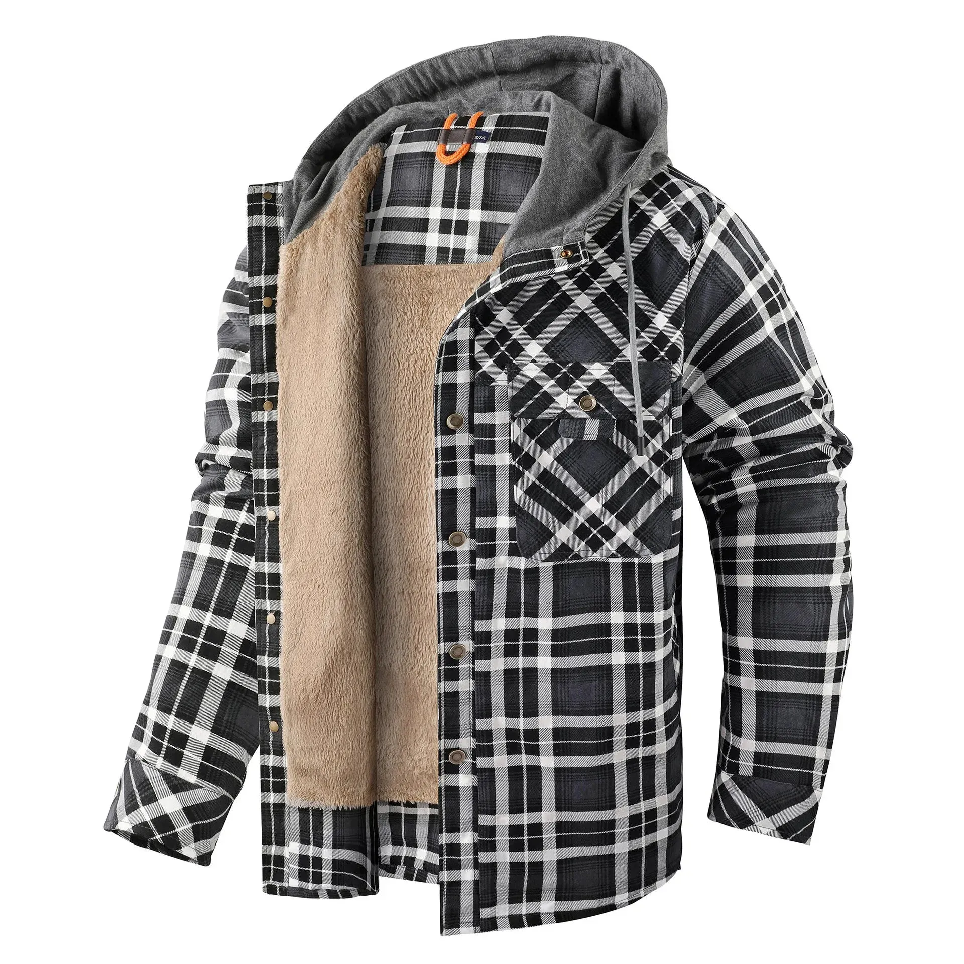Heidi-Mode | Warmer Karierter Shirt-Mantel