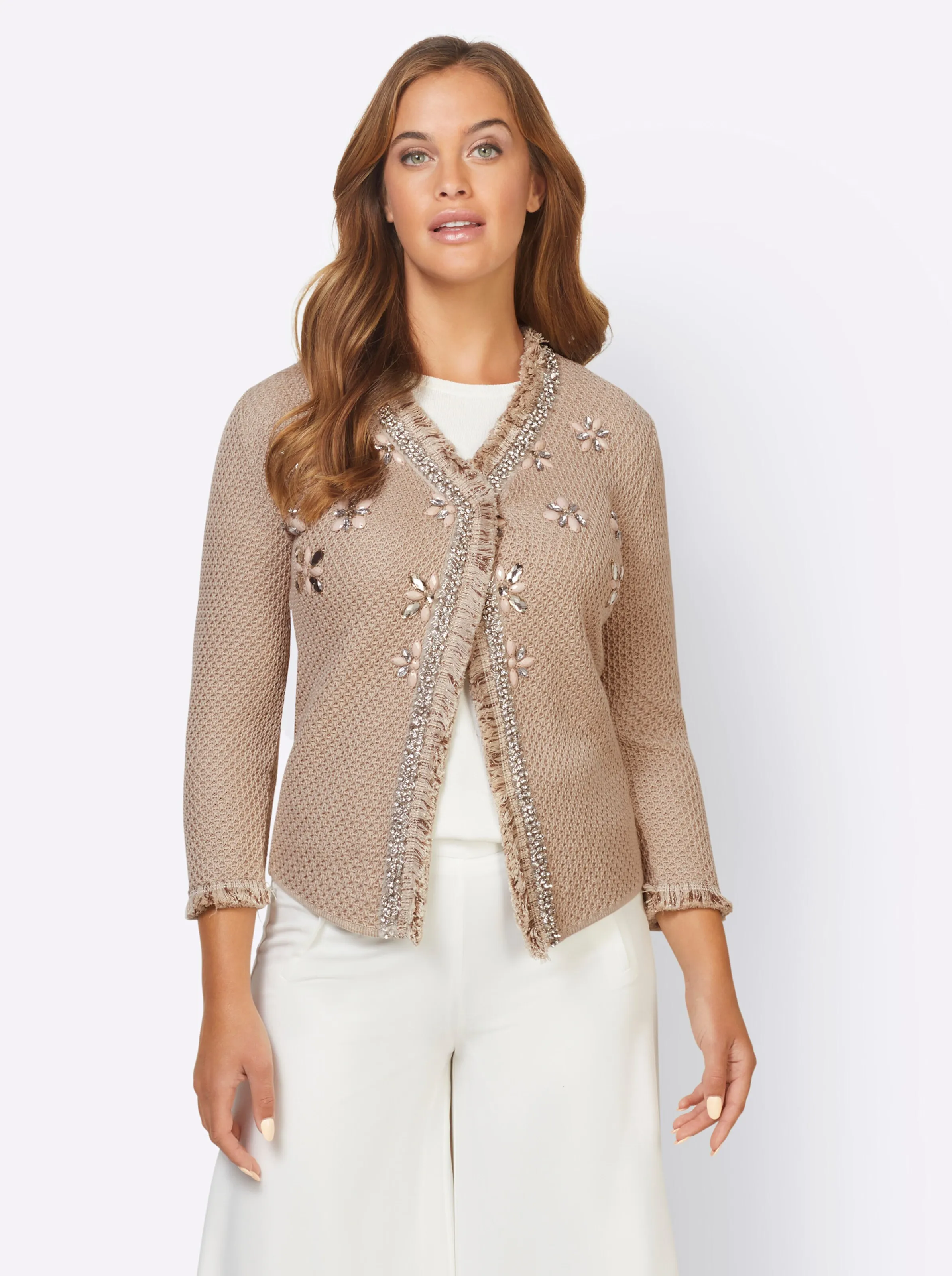 heine Strickjacke in beige