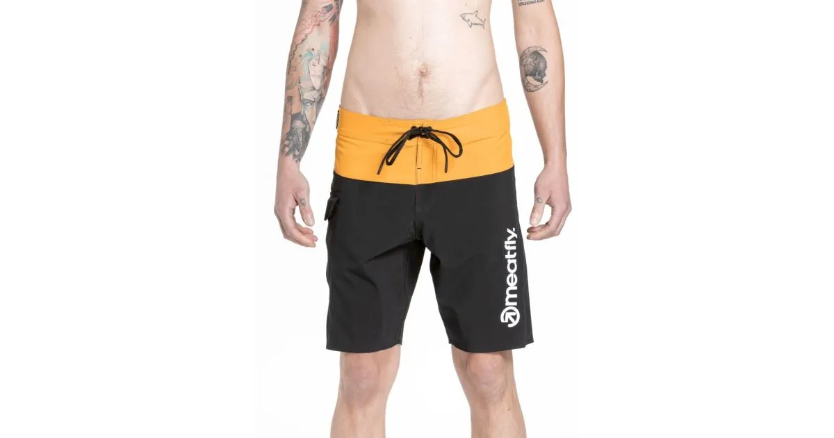 Herren Badeanzug Meatfly Mitch gelb/schwarz M