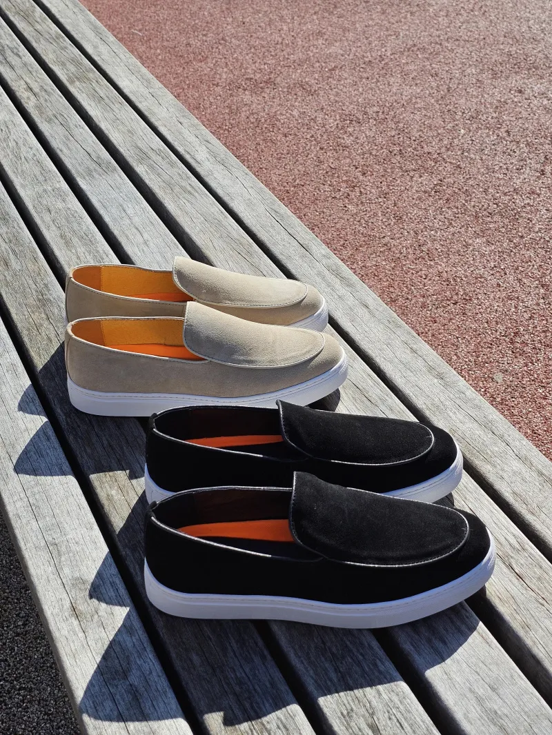 Herren-Slipper aus Nubukleder