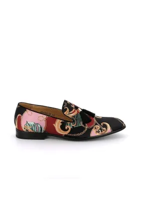 Herren-Slipper mit goldenem Kettenaufdruck