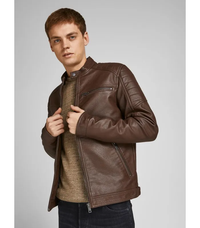 JACK & JONES Herren Kunstlederjacke 12147218*02