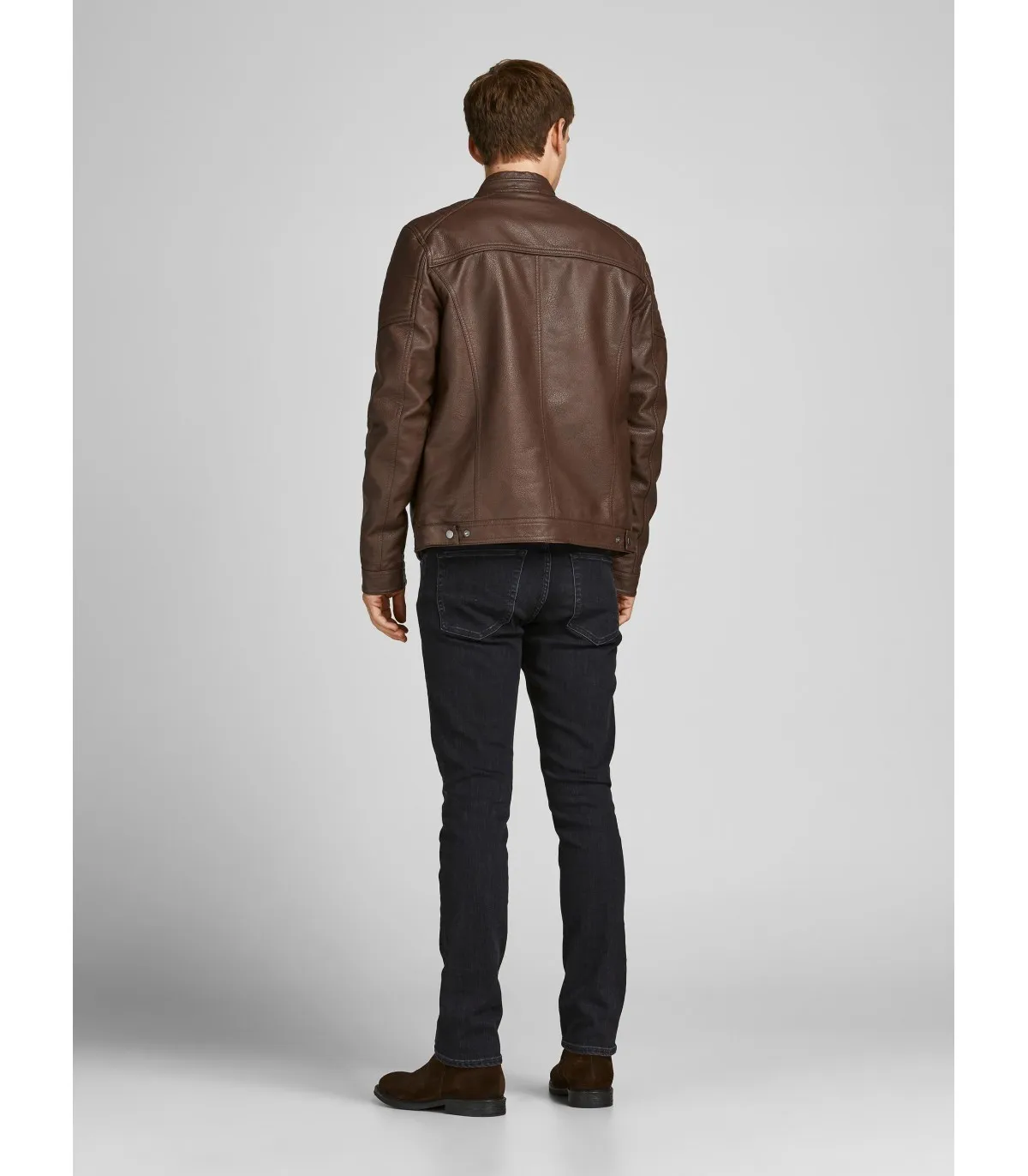 JACK & JONES Herren Kunstlederjacke 12147218*02