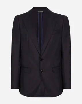 Jacke Dolce & Gabbana Single-breasted Flannel Taormina-Fit Jacket G2NW0TGI251B0665