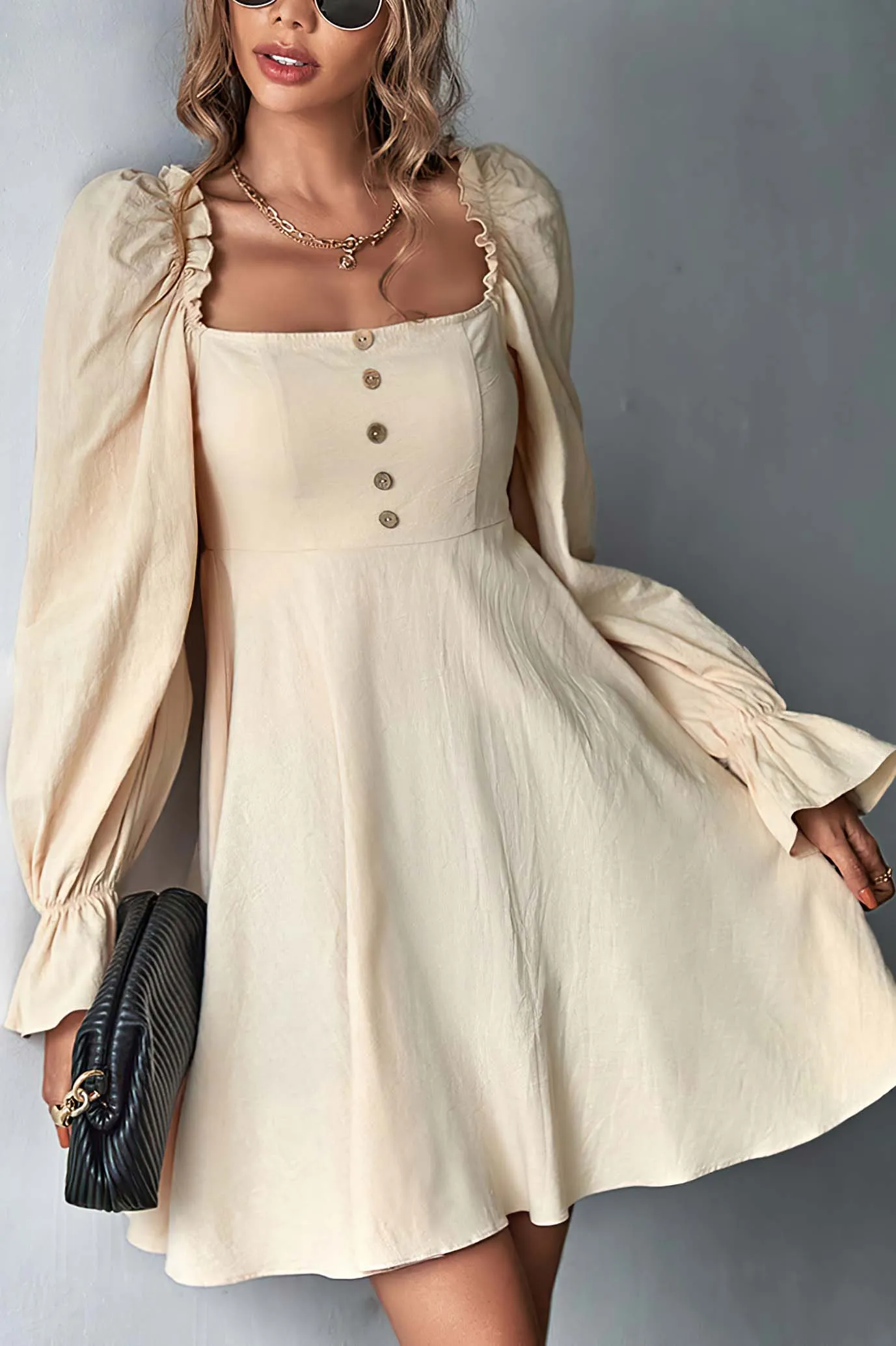 Lea | Elegantes Kleid mit Karree-Ausschnitt