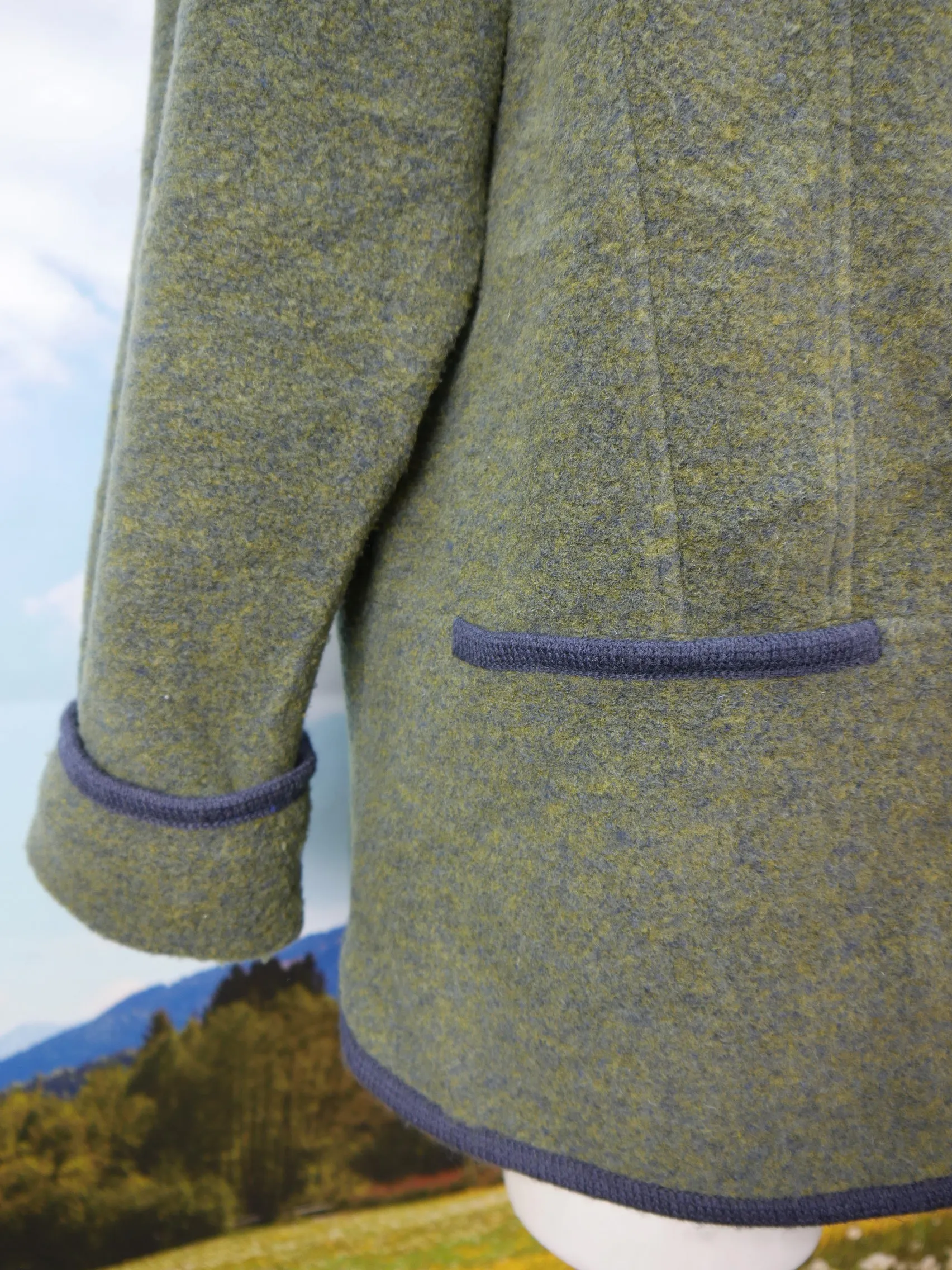 M&G leichte warme traditionelle in grün als Übergang Trachtenjacke Jacke Gr.46