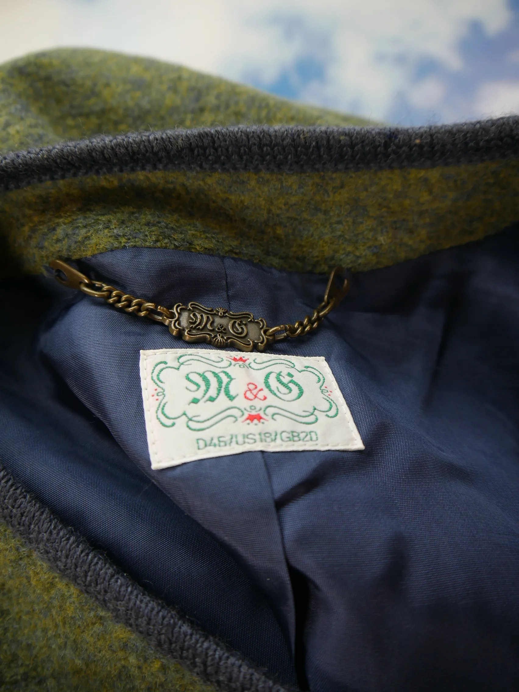 M&G leichte warme traditionelle in grün als Übergang Trachtenjacke Jacke Gr.46