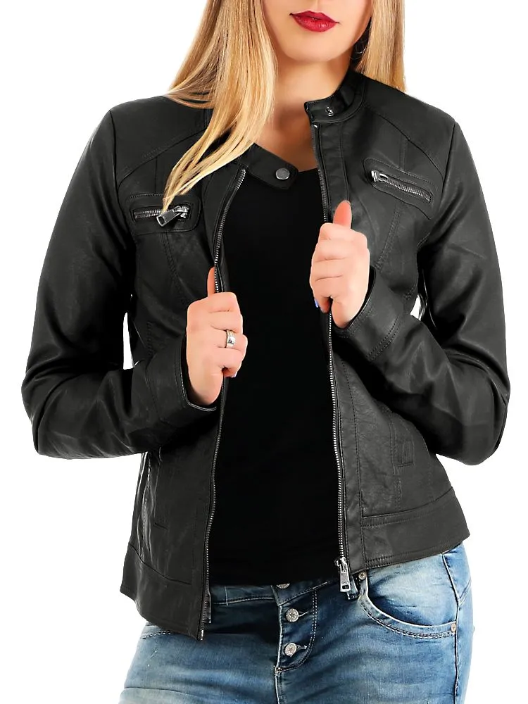 Only Damen Kunstlederjacke Bandit