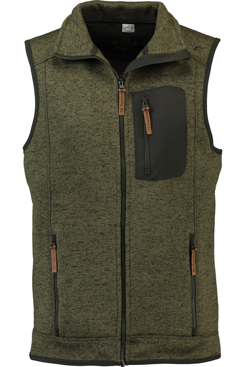 OS TRACHTEN Fleece-Weste oliv meliert