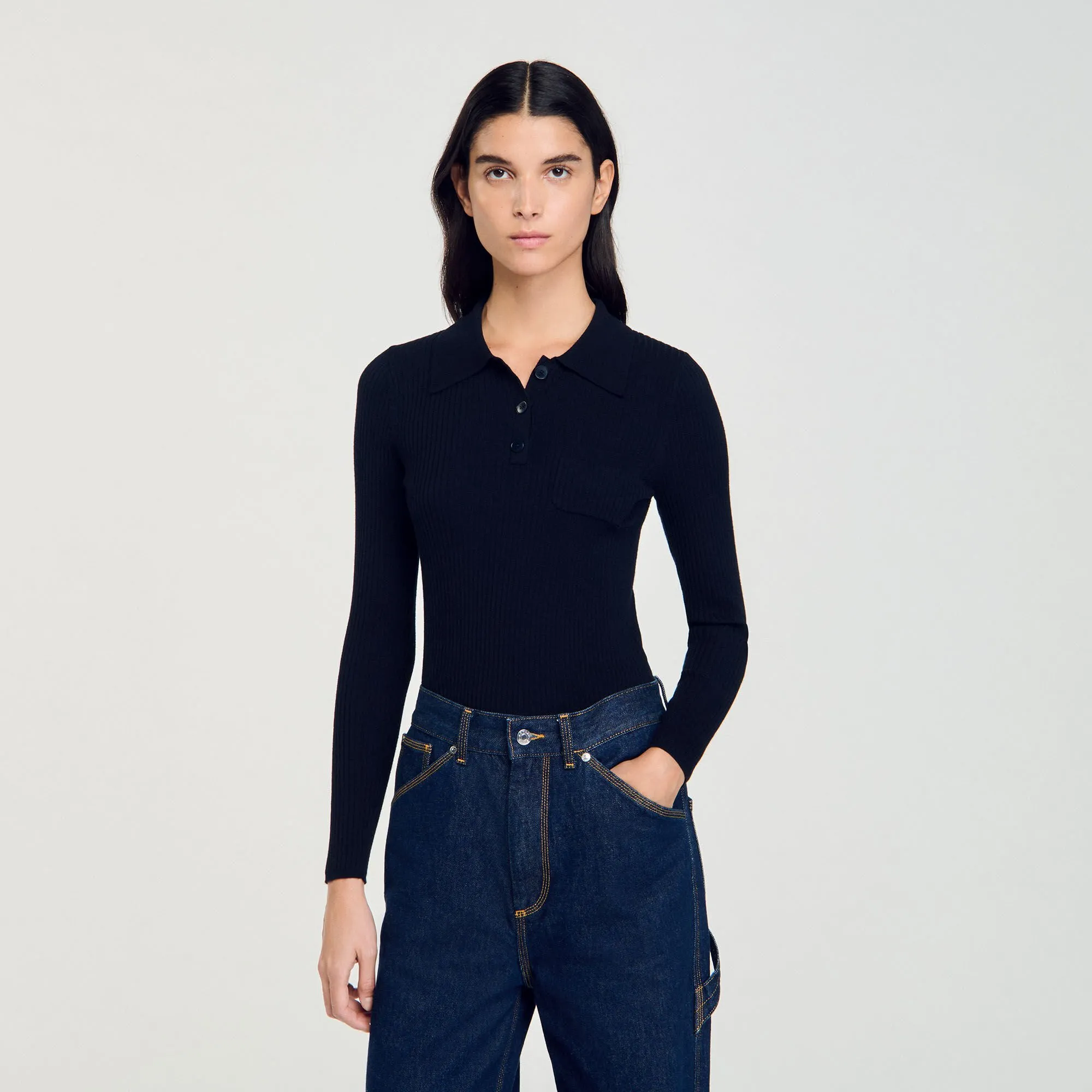 Pullover aus Rippstrick