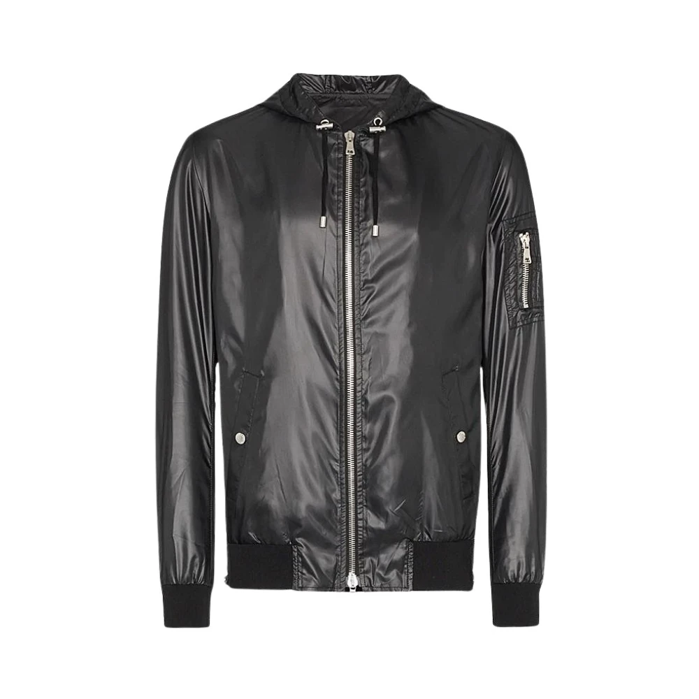Reißverschluss Kunstlederjacke