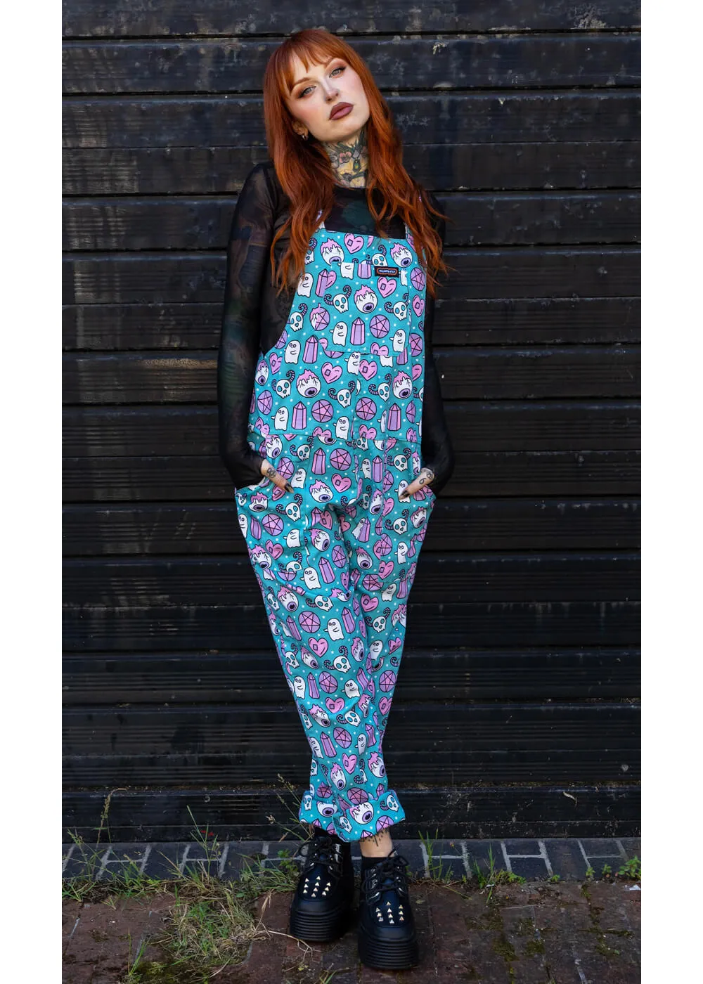 Run & Fly Pretty Spooky Latzhose Blau