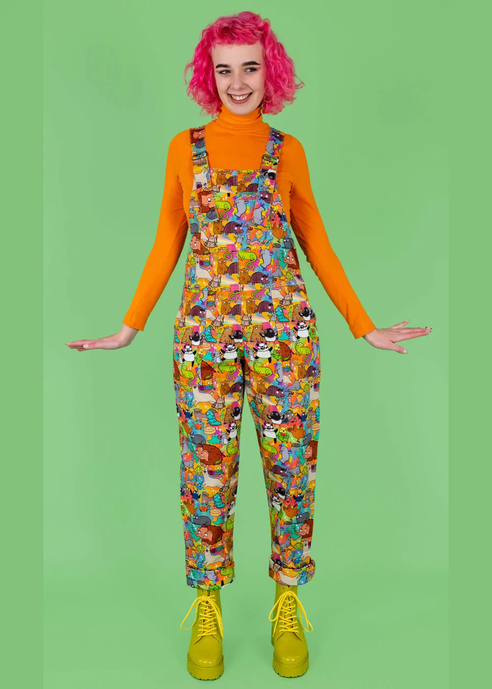 Run & Fly Weird & Wonderful 70's Latzhose Multi