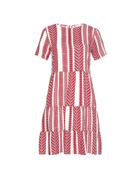 Sommerkleid Strandkleid Boho 38 Damen Druckkleid, rot-weiß von Tamaris