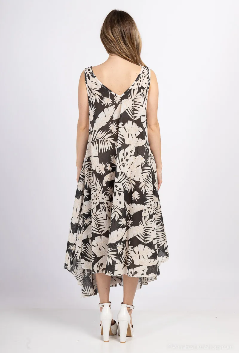 Strandkleid mit tropischem Print