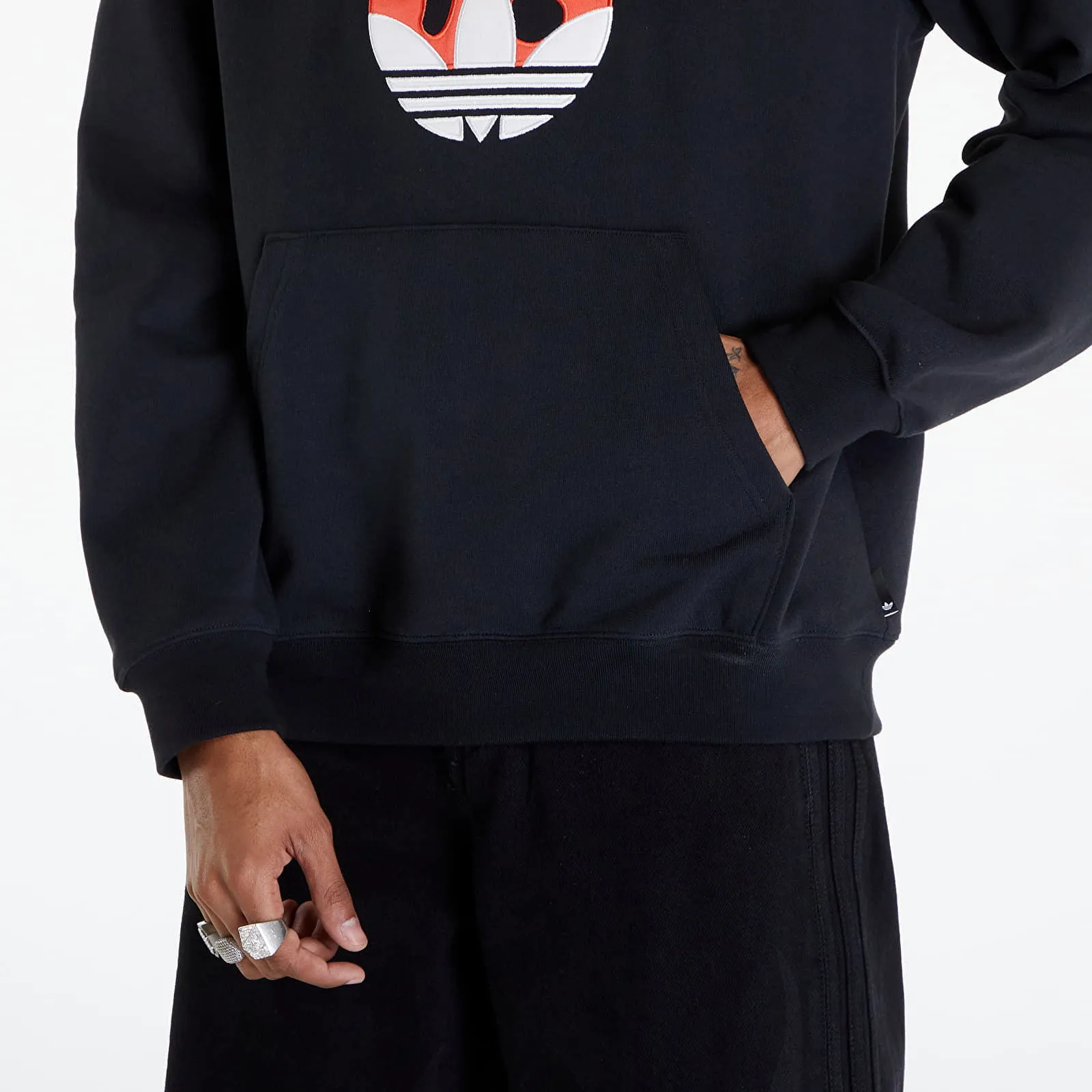 Sweatshirt adidas Originals Flames Logo Hoodie Black IS0208